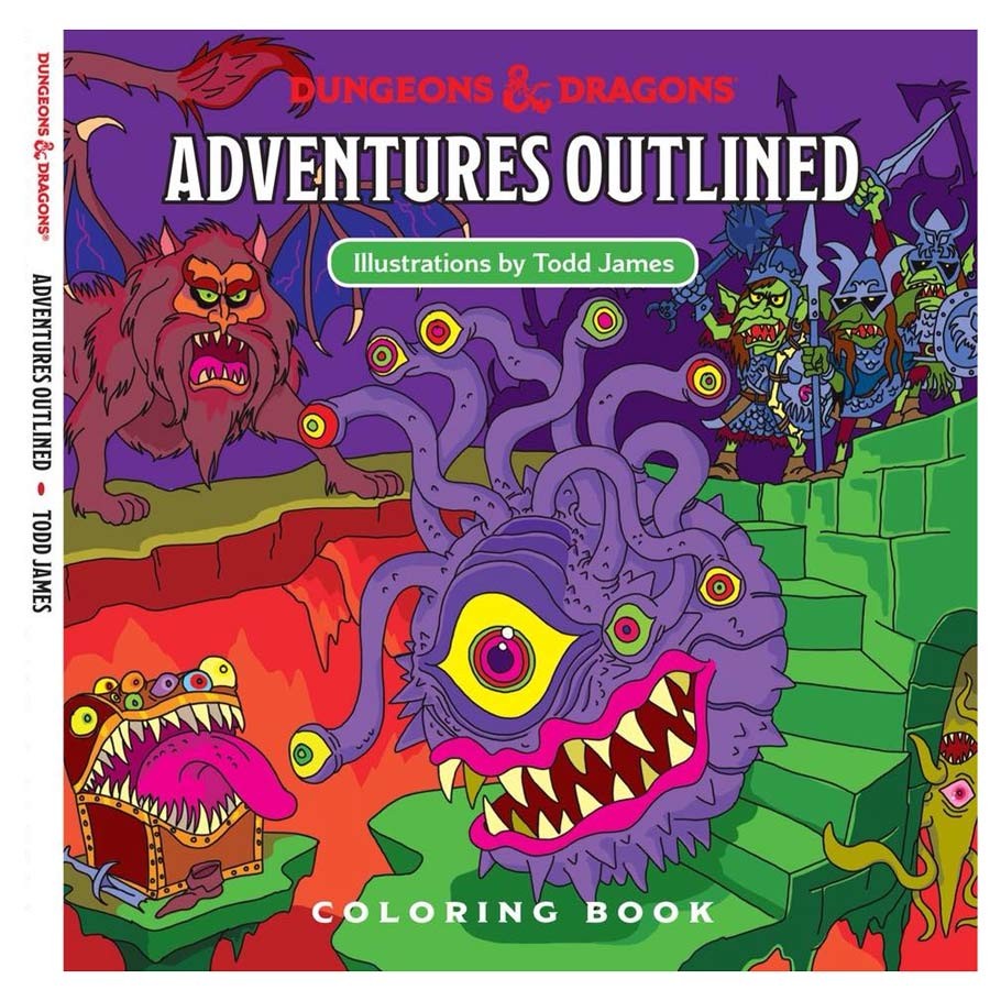 D&D: Adventures Outlined Coloring Book (ONLINE ORDER ONLY)