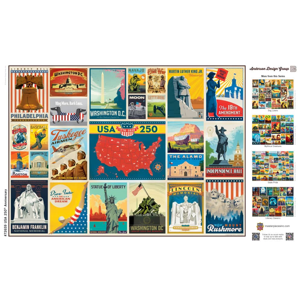 Vintage Posters - USA 250th Anniversary 1000 Piece Jigsaw Puzzle (ONLINE ORDER ONLY)