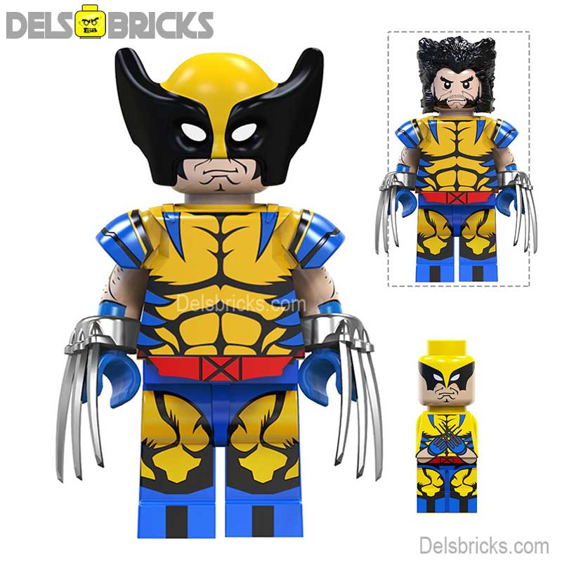 Wolverine Blue & Yellow Suit from X-Men 97, Deadpool Lego Marvel Minifigures (ONLINE ORDER ONLY)