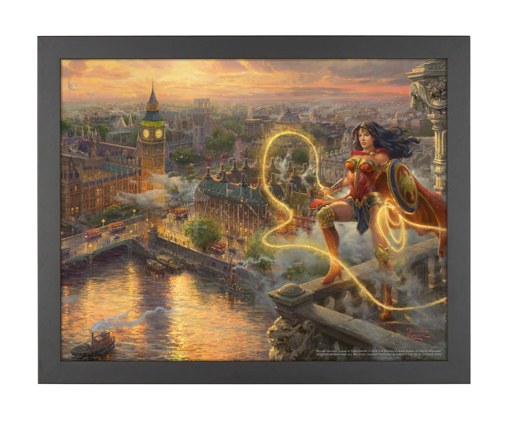 Wonder Woman: Lasso of Truth: DC Comics Thomas Kinkade Framed Art Print (ONLINE ORDER ONLY)
