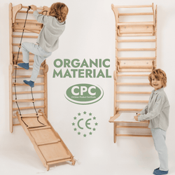 Wooden Swedish Wall / Climbing ladder for Children + Swing Set + Slide Board + Art Add-on (ONLINE ORDER ONLY)