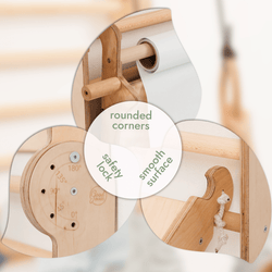 Wooden Swedish Wall / Climbing ladder for Children + Swing Set + Slide Board + Art Add-on (ONLINE ORDER ONLY)