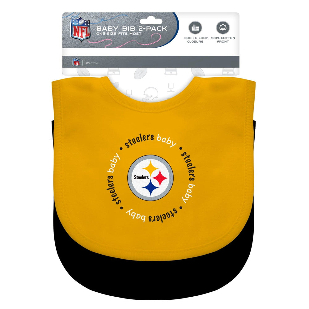 Pittsburgh Steelers - Baby Bibs 2-Pack - Yellow & Black (ONLINE ORDER ONLY)