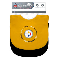 Pittsburgh Steelers - Baby Bibs 2-Pack - Yellow & Black (ONLINE ORDER ONLY)