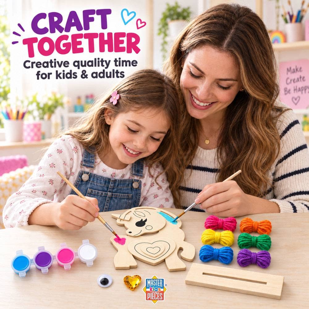 Unicorn - Wood Yarn Wrapping Craft & Paint Kit