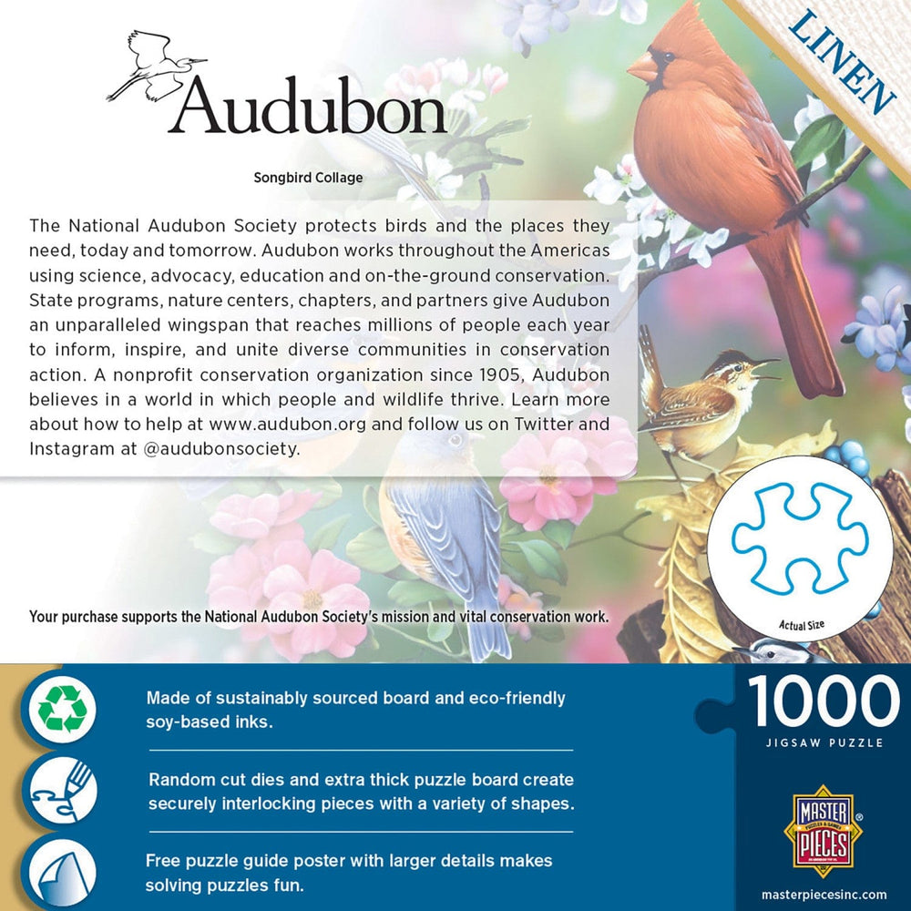 Audubon - Songbird Collage 1000 Piece Jigsaw Puzzle (ONLINE ORDER ONLY)