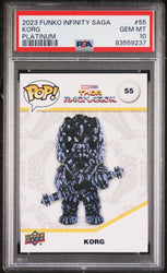 2023 UPPER DECK FUNKO POP MARVEL  KORG PLATINUM #55  PSA 10 (Online Order Only)