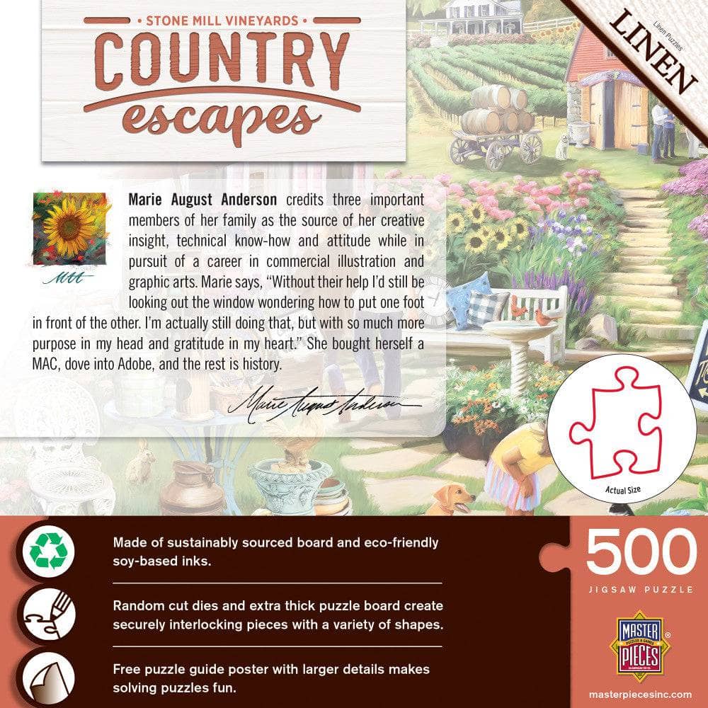 Country Escapes - Stone Mill Vineyards 500 Piece Jigsaw Puzzle (ONLINE ORDER ONLY)