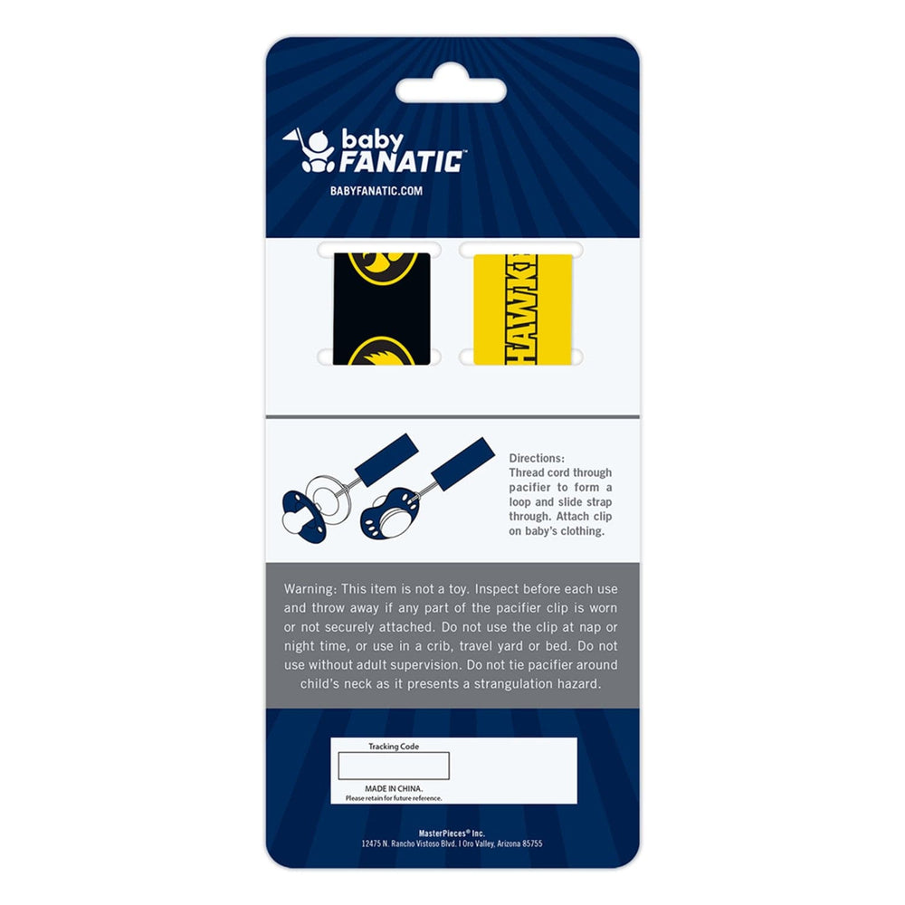 Iowa Hawkeyes - Pacifier Clip 2-Pack (ONLINE ORDER ONLY)
