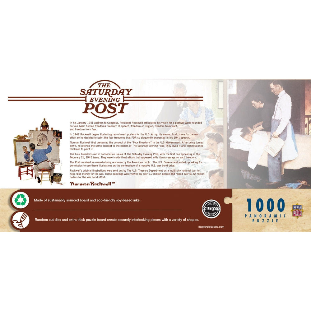 Saturday Evening Post - The Four Freedoms 1000 Piece Panoramic Jigsaw Puzzle (ONLINE ORDER ONLY)
