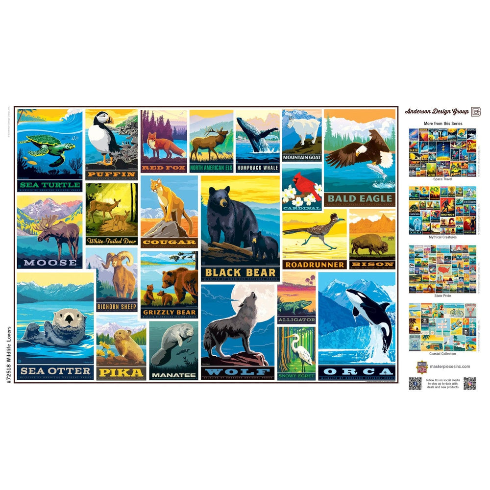 Vintage Posters - Wildlife Lovers 1000 Piece Jigsaw Puzzle (ONLINE ORDER ONLY)