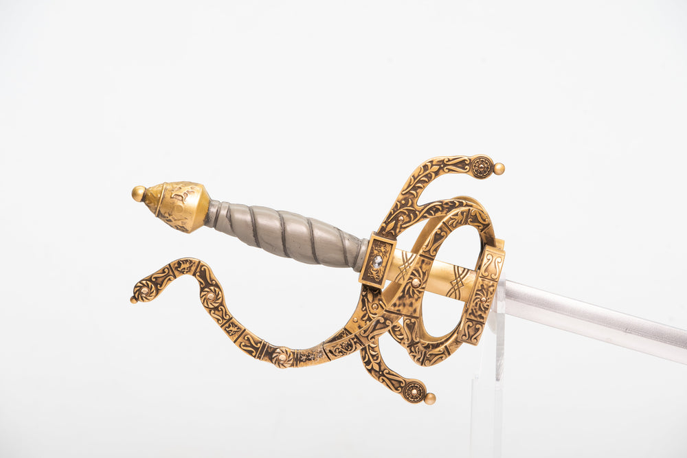 Gold Hilt Rapier Costume Film Display Prop (ONLINE ORDER ONLY)
