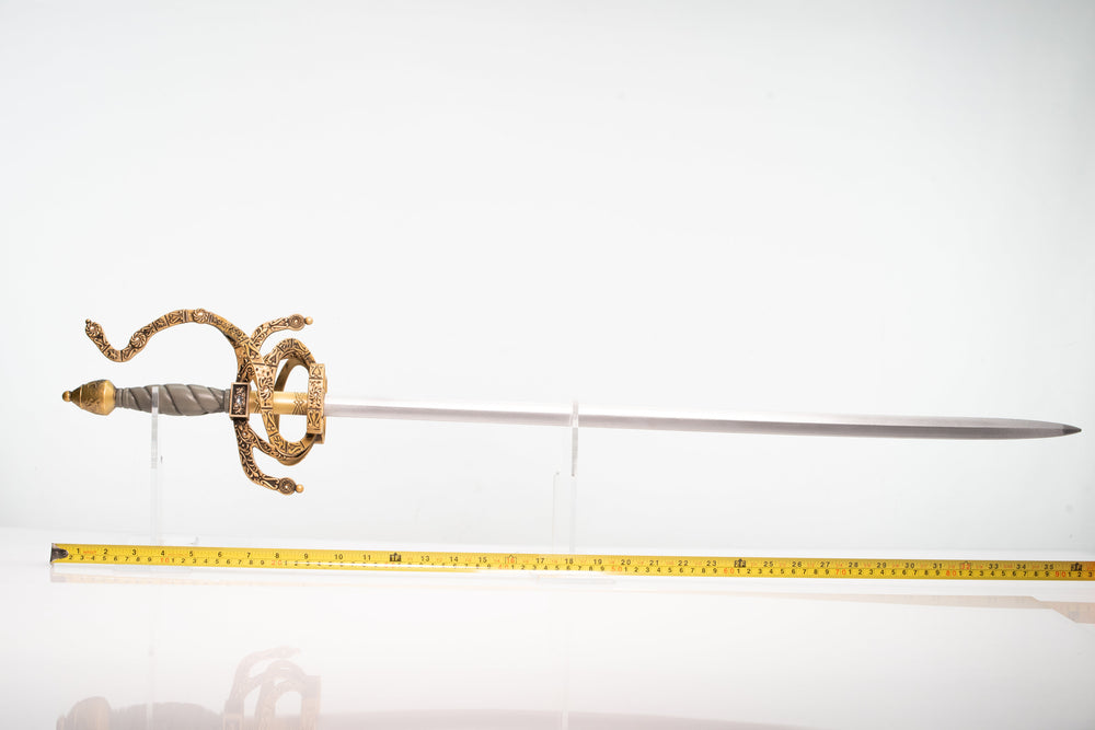 Gold Hilt Rapier Costume Film Display Prop (ONLINE ORDER ONLY)