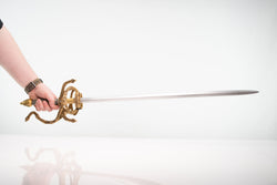 Gold Hilt Rapier Costume Film Display Prop (ONLINE ORDER ONLY)