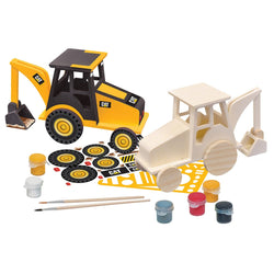 CAT - Caterpillar Backhoe Wood Craft & Paint Kit (ONLINE ORDER ONLY)