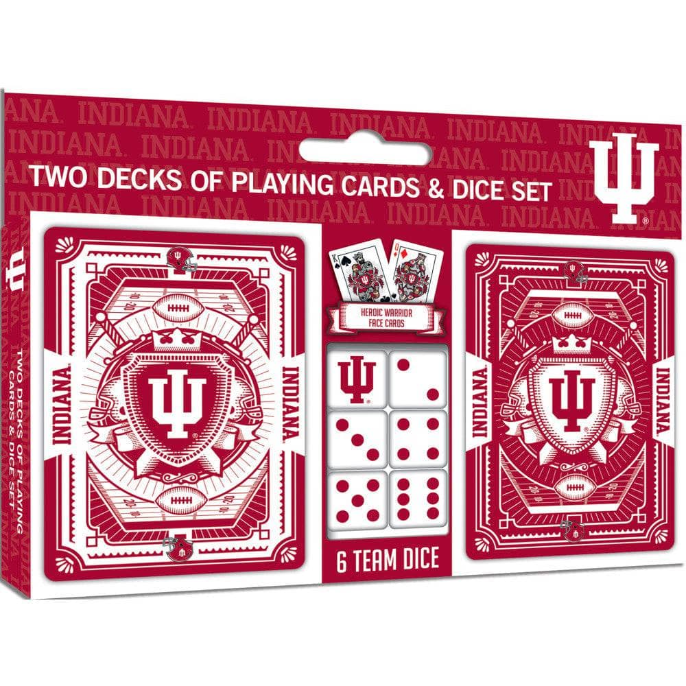 Indiana Hoosiers - 2-Pack Playing Cards & Dice Set