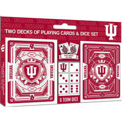 Indiana Hoosiers - 2-Pack Playing Cards & Dice Set