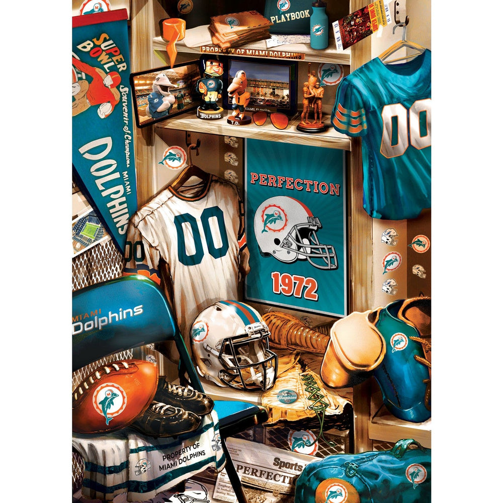 Miami Dolphins - Locker Room 500 Piece Jigsaw Puzzle (ONLINE ORDER ONLY)