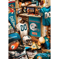 Miami Dolphins - Locker Room 500 Piece Jigsaw Puzzle (ONLINE ORDER ONLY)