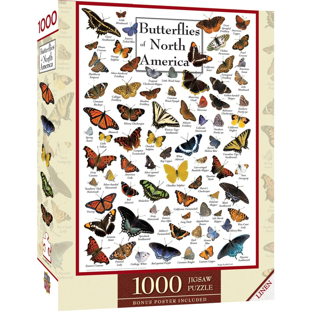 Butterflies of North America 1000 Piece Jigsaw Puzzle (ONLINE ORDER ONLY)