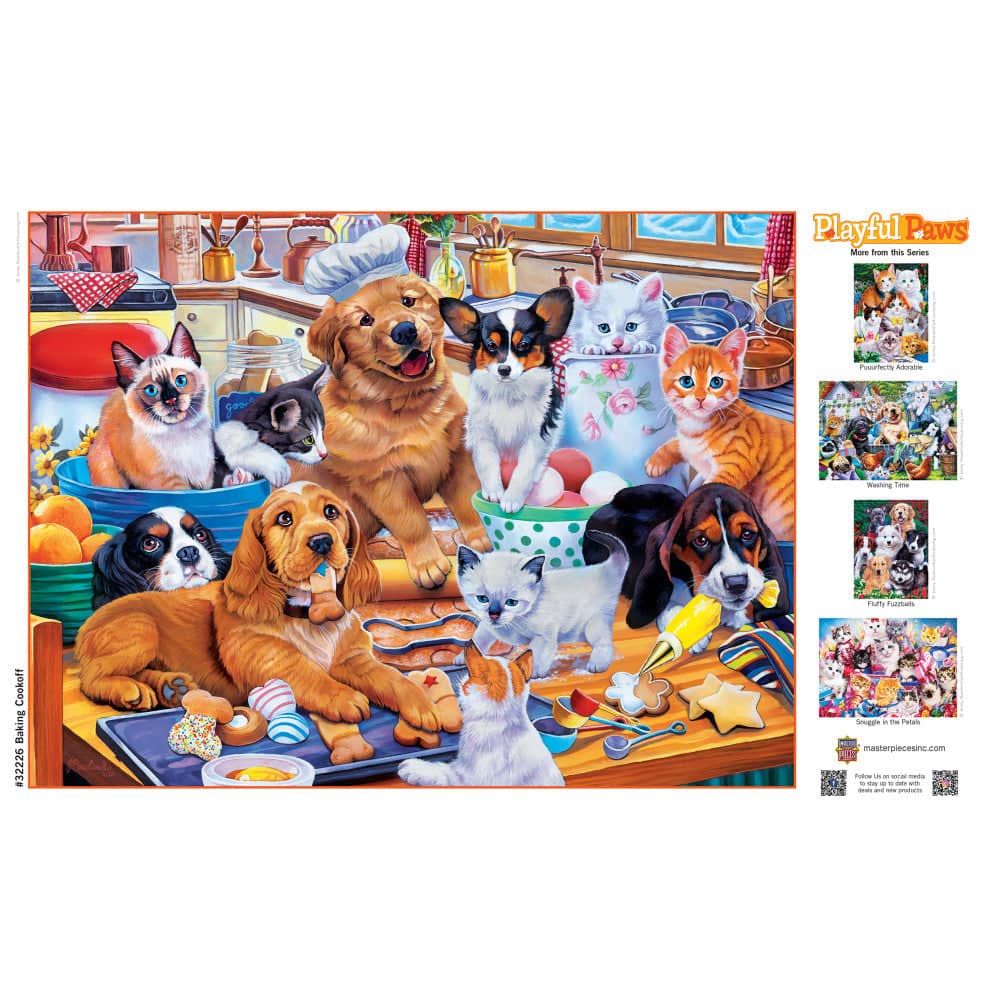 Playful Paws - Baking Cookoff 300 Piece EZ Grip Jigsaw Puzzle