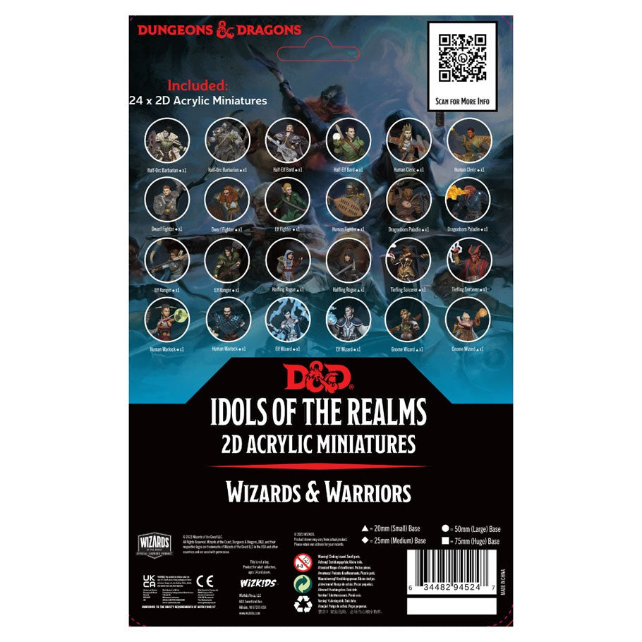 D&D: Idols of the Realms - Wizards & Warriors 2D Acrylic Miniatures (ONLINE ORDER ONLY)
