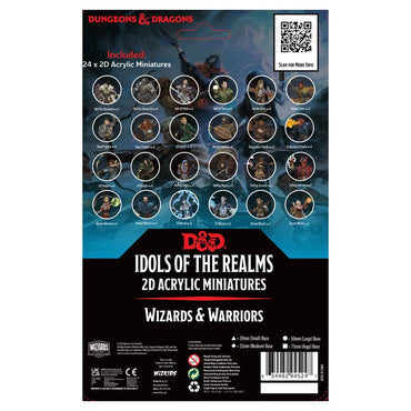 D&D: Idols of the Realms - Wizards & Warriors 2D Acrylic Miniatures (ONLINE ORDER ONLY)