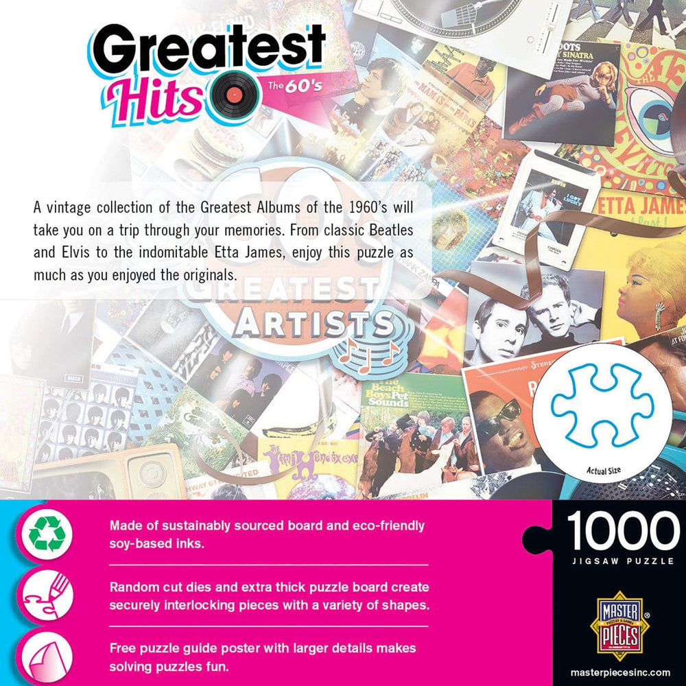 Greatest Hits - 60's Artists 1000 Piece Jigsaw Puzzle (ONLINE ORDER ONLY)