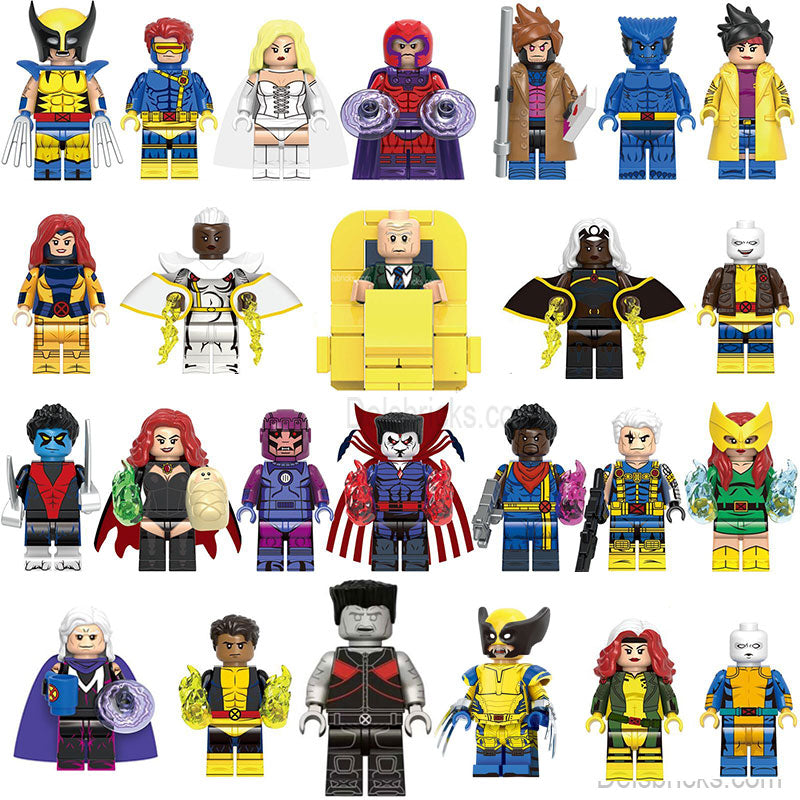 X-Men Super Set of 25 Lego Minifigures custom toys (ONLINE ORDER ONLY)