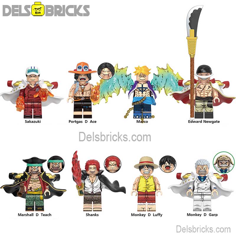 ONE PIECE Set of 8 NEW Anime Lego Minifigures custom toys (ONLINE ORDER ONLY)