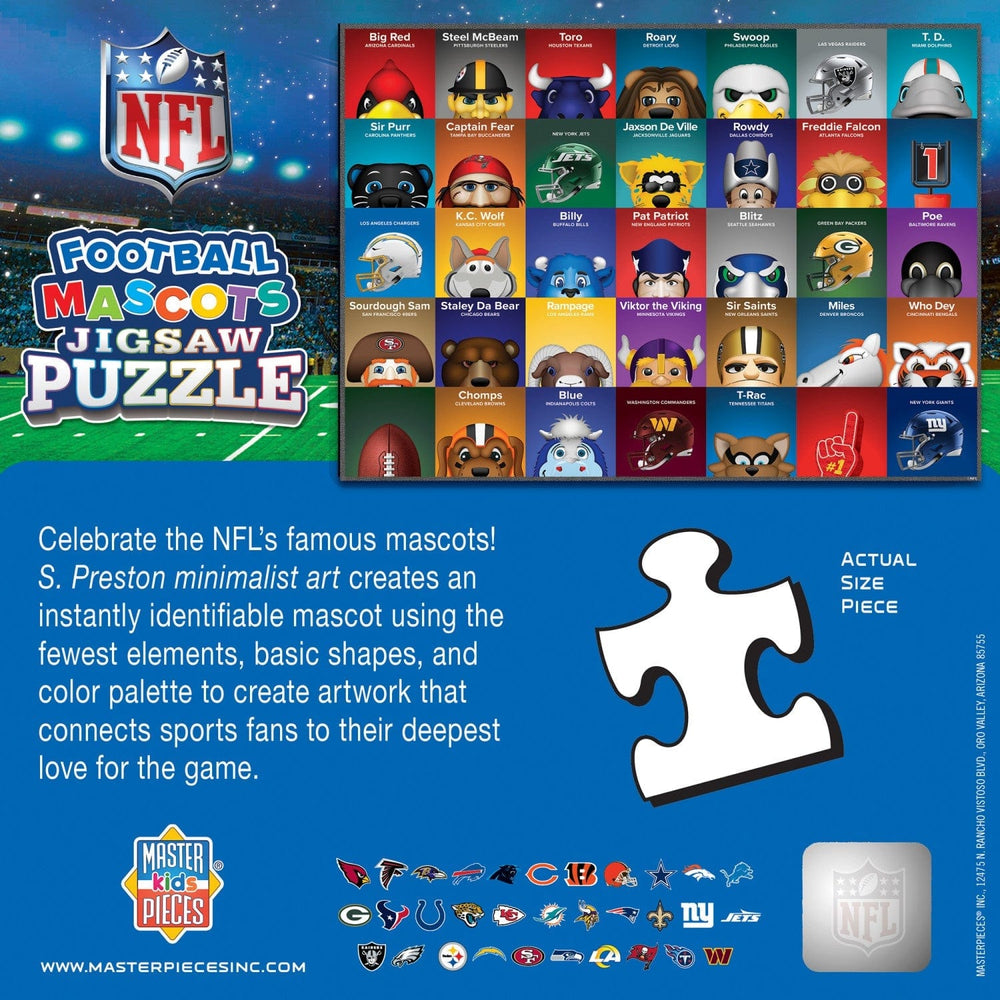 NFL Mascots 100 Piece Jigsaw Puzzle (ONLINE ORDER ONLY)