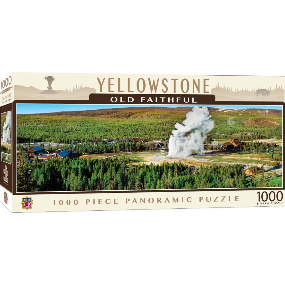 Yellowstone Old Faithful 1000 Piece Panoramic Jigsaw Puzzle (ONLINE ORDER ONLY)