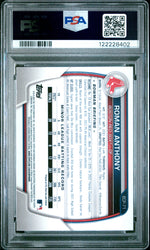 Graded 2023 Topps Bowman Roman Anthony #BCP71 Chrome Prospects Rookie RC Baseball Card PSA 8 Near Mint (ONLINE ORDER ONLY)