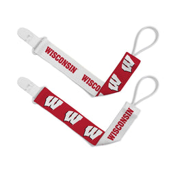 Wisconsin Badgers - Pacifier Clip 2-Pack (ONLINE ORDER ONLY)
