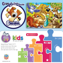 Googly Eyes - Woodland Animals 48 Piece Jigsaw Puzzle (ONLINE ORDER ONLY)