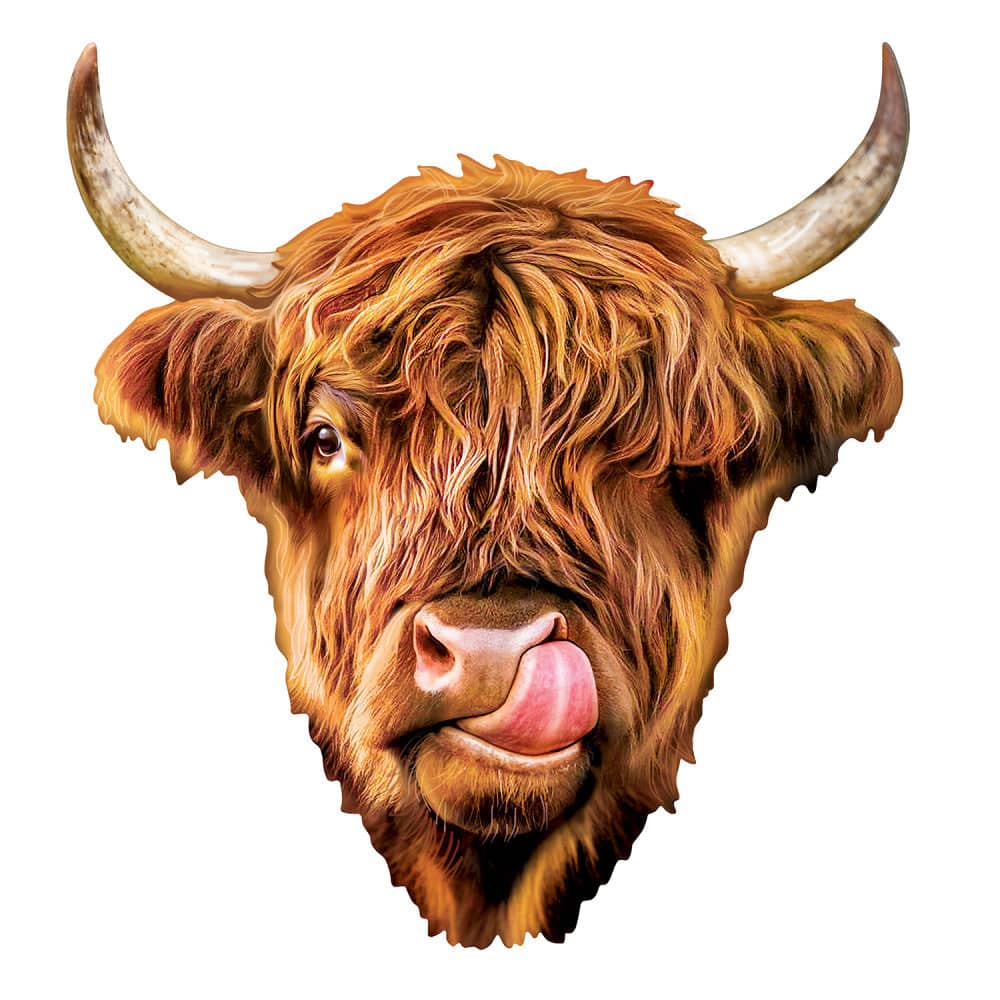 Highland Cow 100 Piece Shaped Jigsaw Puzzle