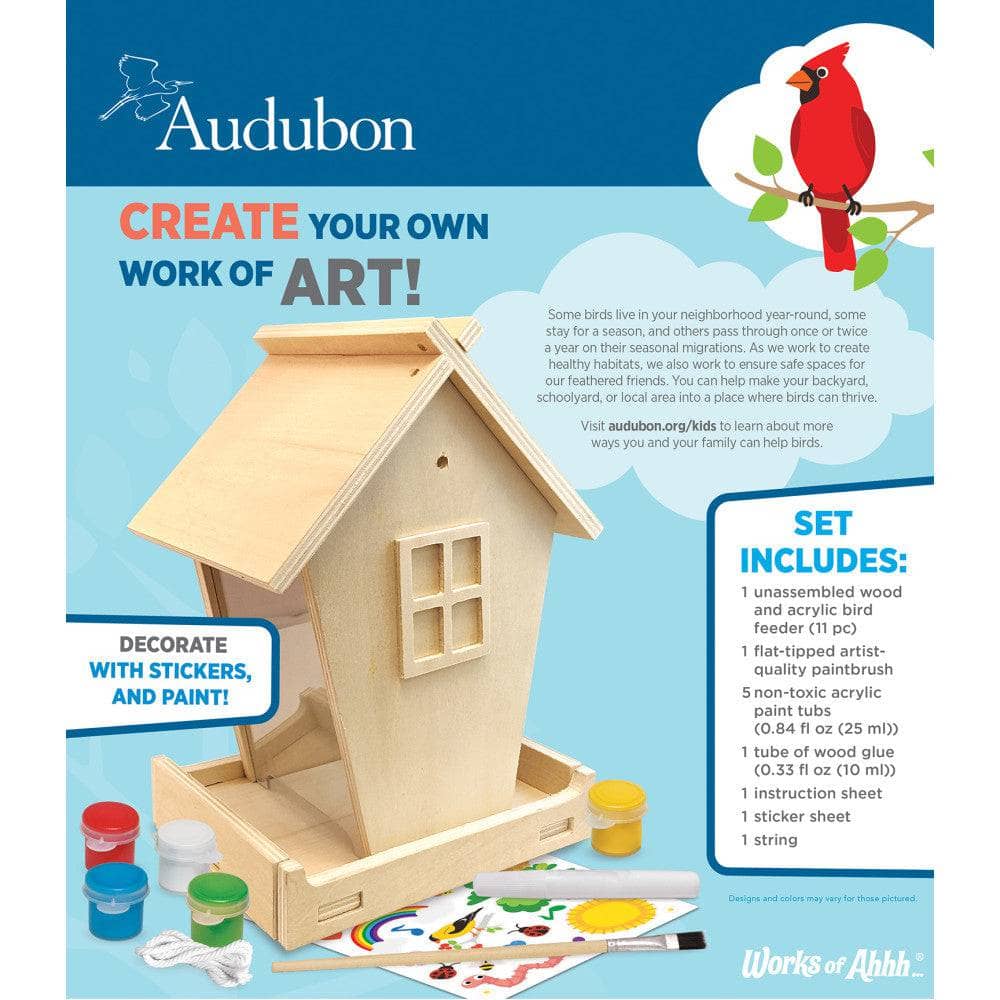 Audubon - Birdfeeder Wood Craft & Paint Kit (ONLINE ORDER ONLY)