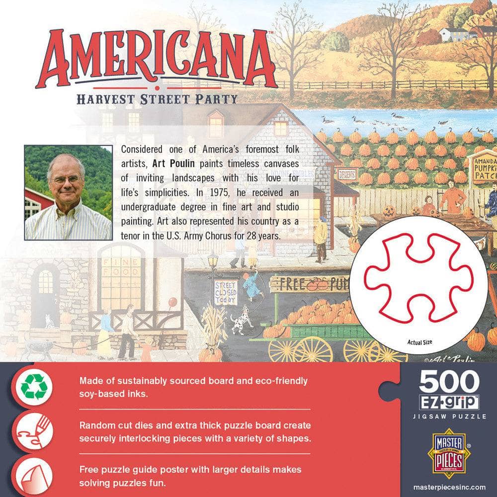 Americana - Harvest Street Party 500 Piece EZ Grip Jigsaw Puzzle (ONLINE ORDER ONLY)