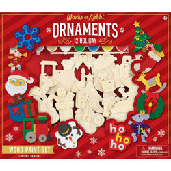 12 Holiday Ornaments Wood Craft & Paint Kit (ONLINE ORDER ONLY)