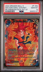 2022 DRAGON BALL SUPER REALM OF THE GODS 7 SSG GOKU, DVN RSTRNT #P-362 - PSA 10 (Online Order Only)