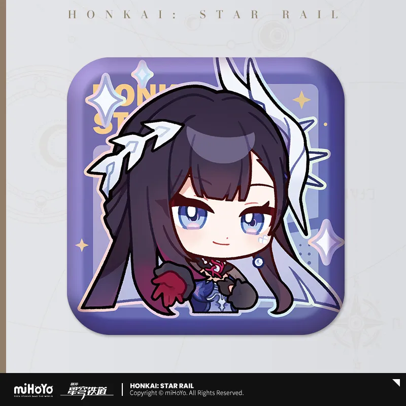 Pom-Pom Exhibition Series Square Tinplate Badge (ONLINE ORDER ONLY)