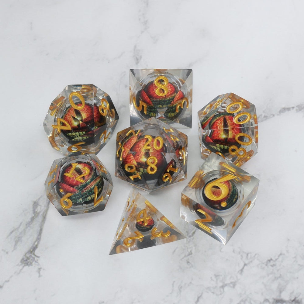 1d6 Moving Eye Sharp Edge DnD Dice | Acrylic RPG Gaming Dice (ONLINE ORDER ONLY)