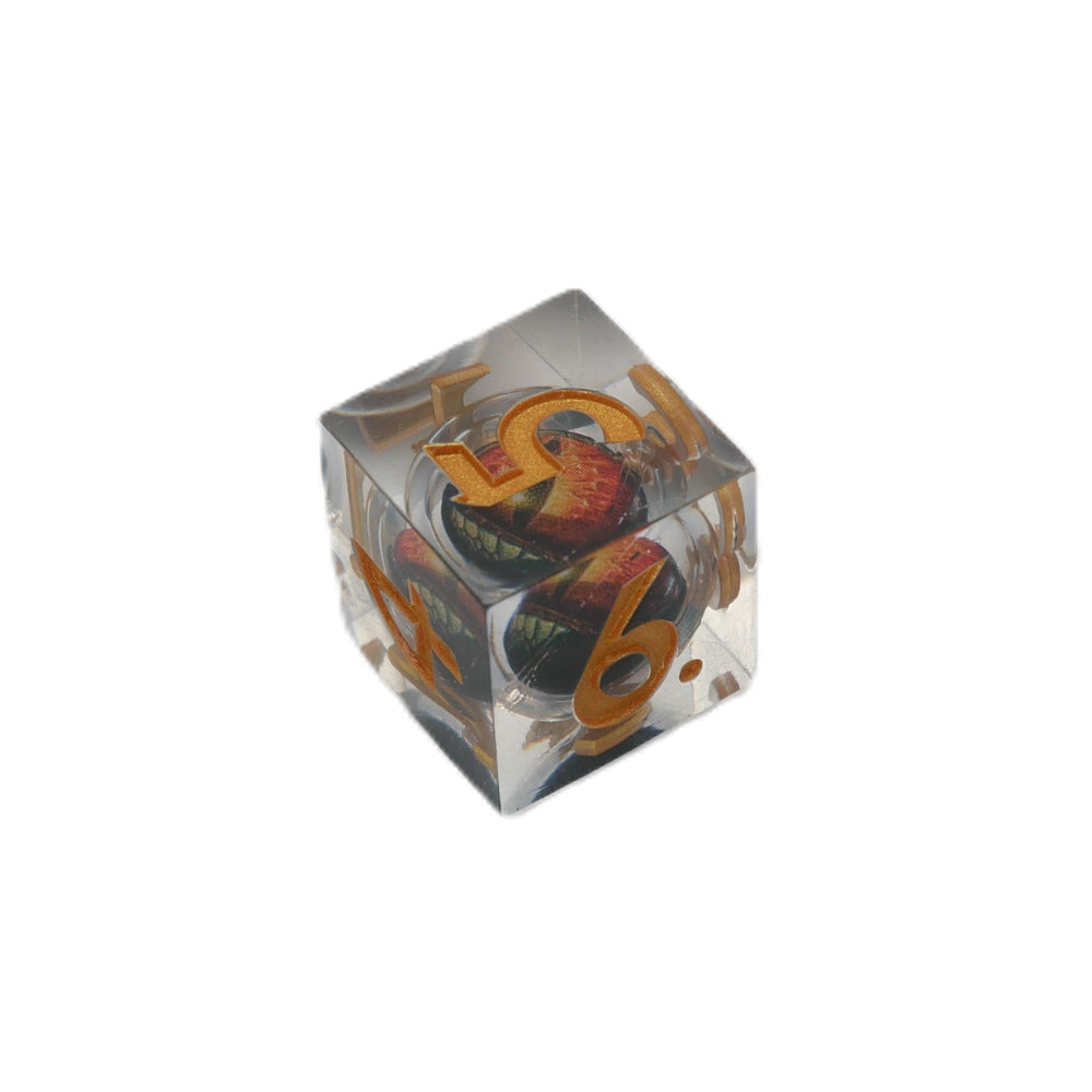 1d6 Moving Eye Sharp Edge DnD Dice | Acrylic RPG Gaming Dice (ONLINE ORDER ONLY)