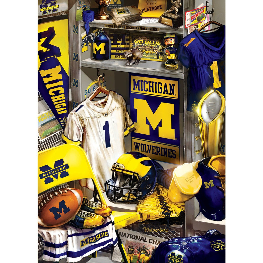 Michigan Wolverines - Locker Room 500 Piece Jigsaw Puzzle (ONLINE ORDER ONLY)
