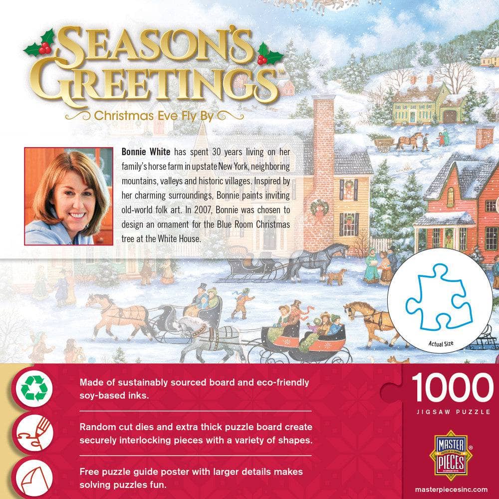 Season's Greetings - Christmas Eve Fly By 1000 Piece Jigsaw Puzzle (ONLINE ORDER ONLY)