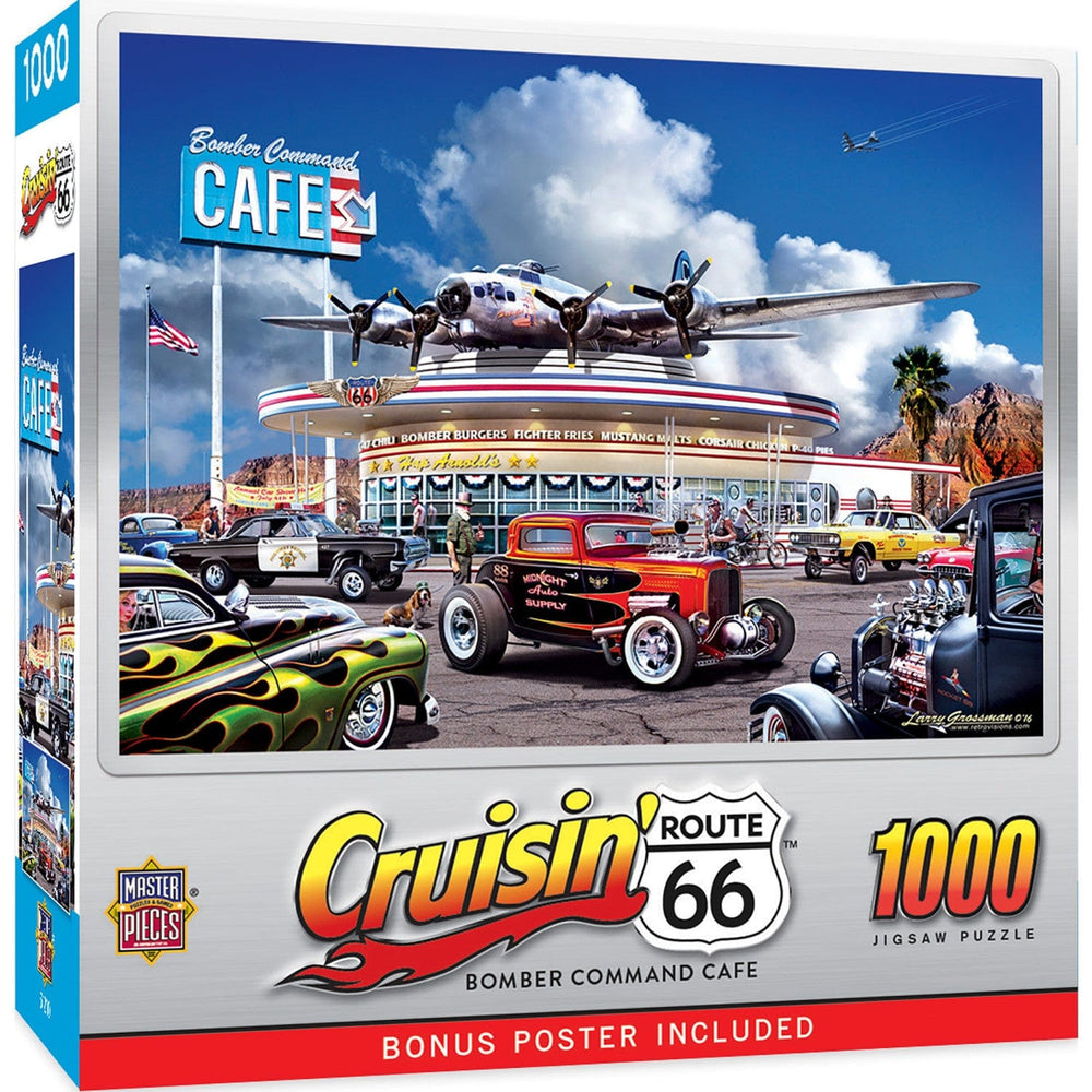 Cruisin' Route 66 - Bomber Command Cafe 1000 Piece Jigsaw Puzzle (ONLINE ORDER ONLY)