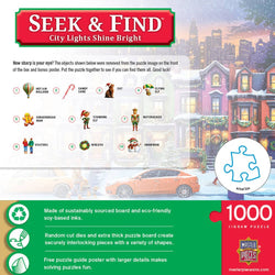 Seek & Find - City Lights Shine Bright 1000 Piece Jigsaw Puzzle (ONLINE ORDER ONLY)