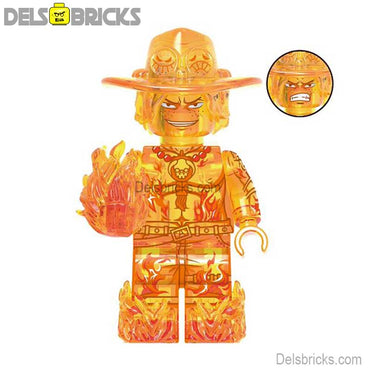 Fire Ace from One Piece Lego Anime Minifigures with Cape (ONLINE ORDER ONLY)