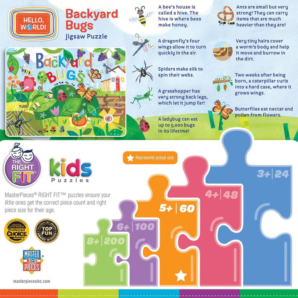 Hello, World! - Backyard Bugs 60 Piece Jigsaw Puzzle (ONLINE ORDER ONLY)