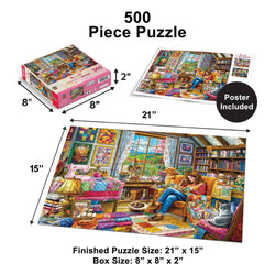 Maker's Nook - Quilts & Cucumbers 500 Piece Jigsaw Puzzle
